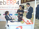 WebERP4 & CloudERP4 booth at IndiaSoft 2012 in HICC